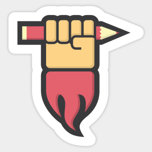 power fist author Sticker